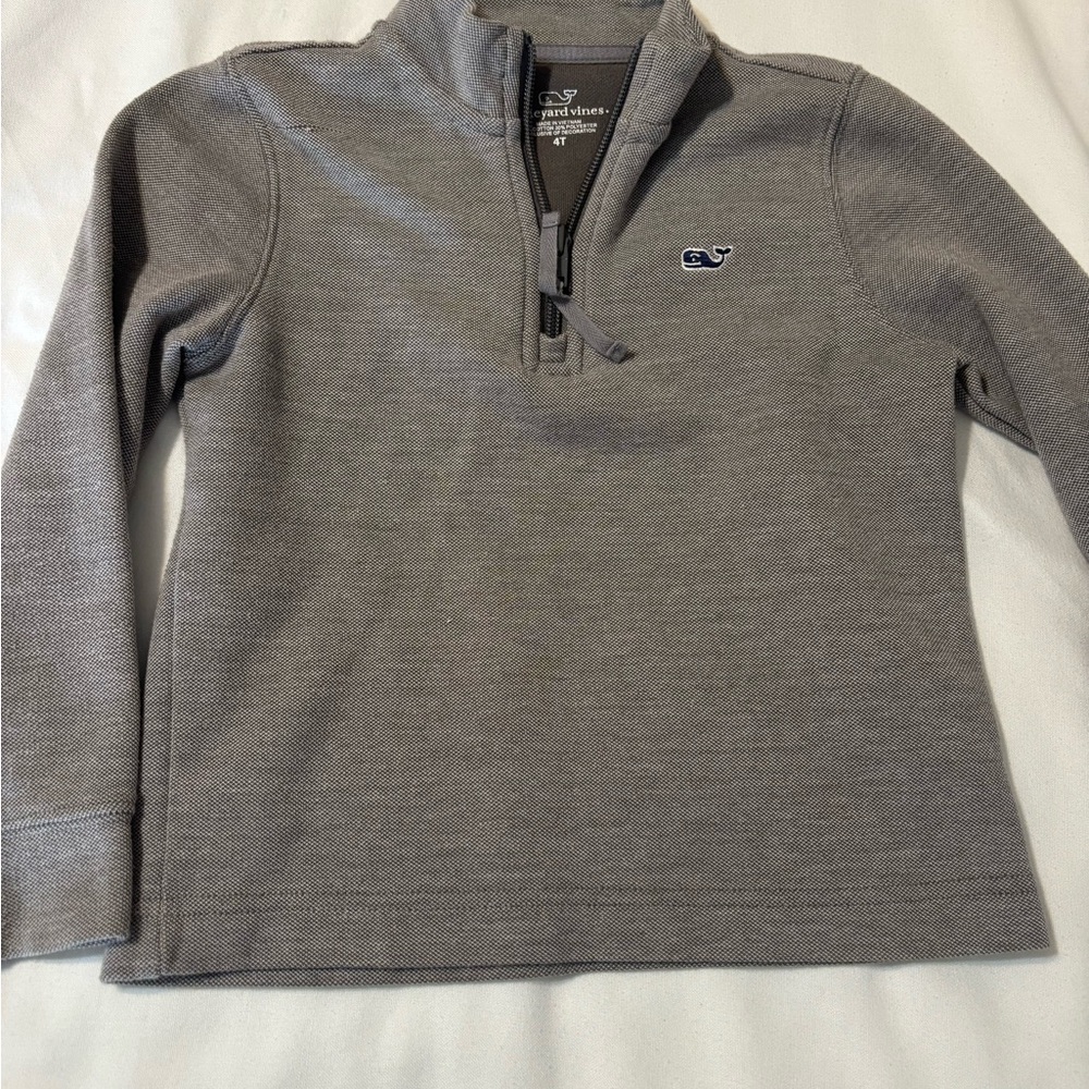 Vineyard Vines Charcoal Quarter-Zip Pullover